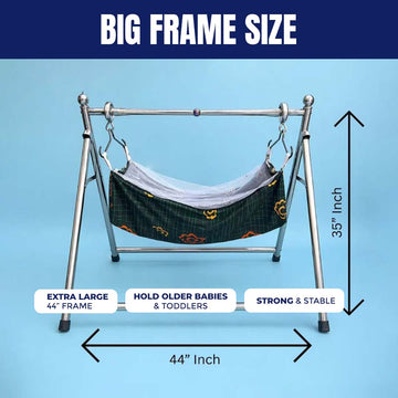 Big Size Steel Jhulangi Baby Cradle | Premium Baby Swing for Older Babies