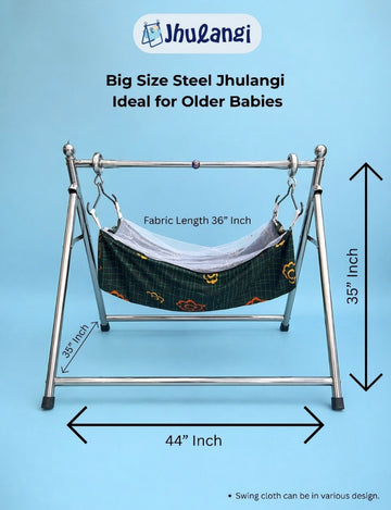 Big Size Steel Jhulangi Baby Cradle | Premium Baby Swing for Older Babies